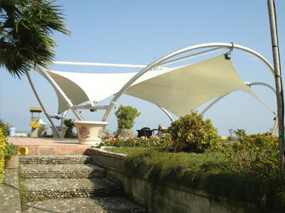 outdoor tensile structure